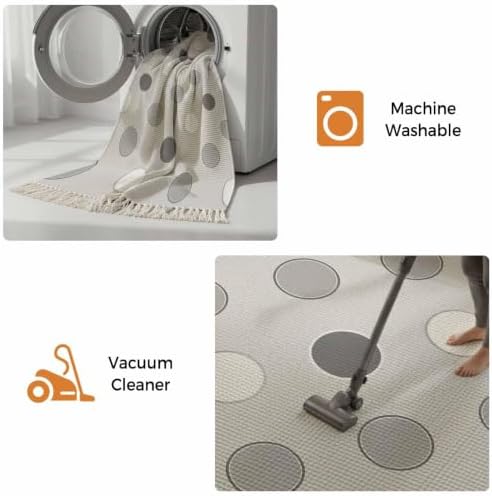 Simple Pot Dots Hallway Runner Rug 2'x5', Modern Minimalist Dots
