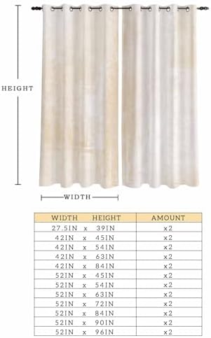 Curtains for Living Room 84 Inches Length Cream Abstract Mottled