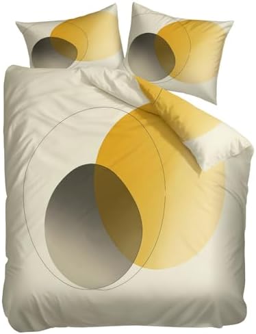 California King Duvet Cover Set Minimalist Circle Lines Bedding with