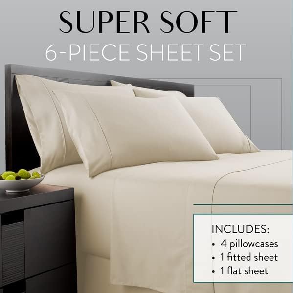Danjor Linens Bed Sheet Set King Size for Hot Sleepers, Hotel Premium
