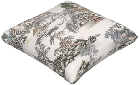 Chinoiserie Pattern Throw Pillow Covers Natural Scenic Botanical Tree