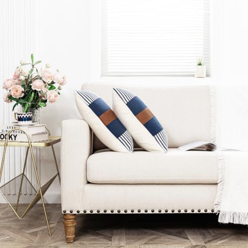 Set of 2 Boho Decorative Throw Pillow Covers 22x22 Inch Farmhouse