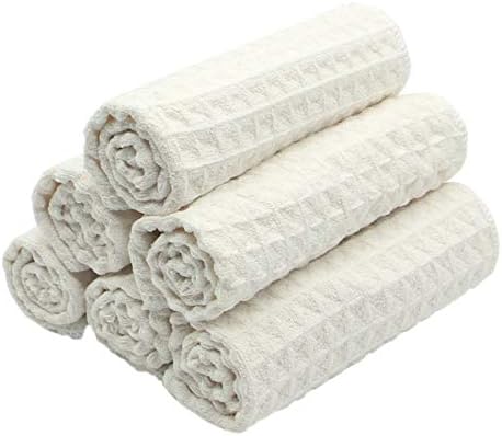 Microfiber Kitchen Cleaning Cloth, 12inch X 12inch, 6 Pack, Beige