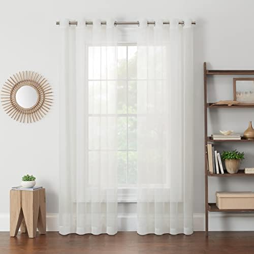 Eclipse Kiara Modern Sheer Voile Light Filtering Grommet Window