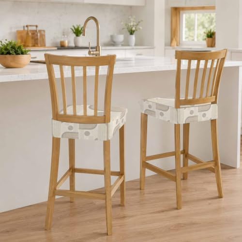Boho Geometric Seat Covers for Dining Room Chairs, Vintage Traditional