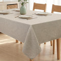 Hiasan Faux Linen Textured Rectangle Tablecloth, 60 x 120 Inch, Stone