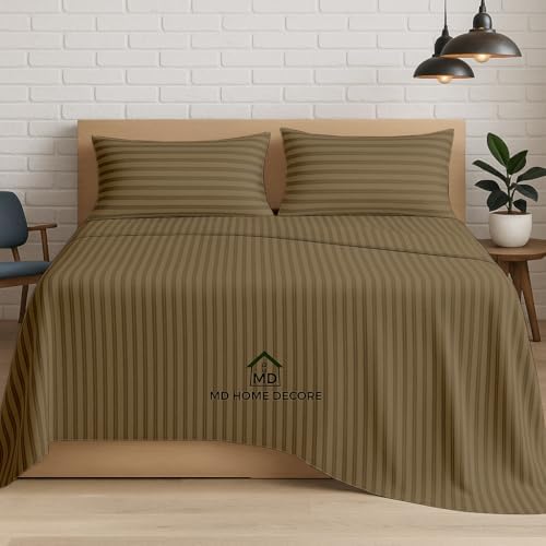 Luxury Egyptian Cotton Sheets Twin Size, Deep Pocket Fitted Sheet Fits