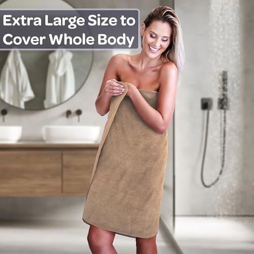 Lavish Home Bathroom Towels Set, Taupe, Set of 6