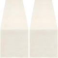 White Table Runners 2 Packs 13x108 Inch Burlap Linen Boho Table Runner