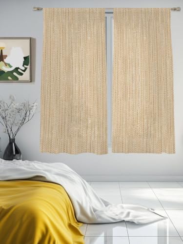 Modern Minimalist Art Sheer Curtains 72 Inch Length 2 Panels Set