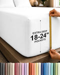 CGK Extra Deep Cal King Single Fitted Sheet Only - White
