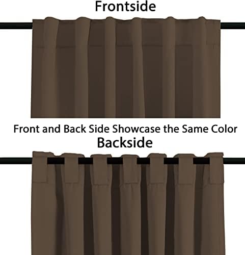 100% Polyester Room Darkening Back Tab Curtains and Drapes for Bedroom