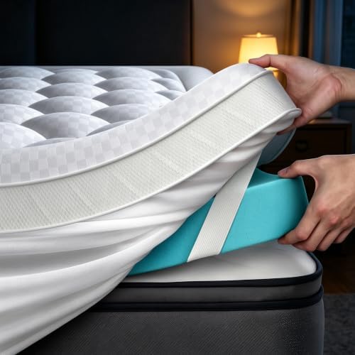 5 Inch Mega Support Memory Foam Queen Mattress Topper for Pressure