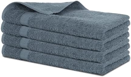 Hand Towels Cotton Set of 4, 16"x28" Cotton Soft Quick Drying Terry