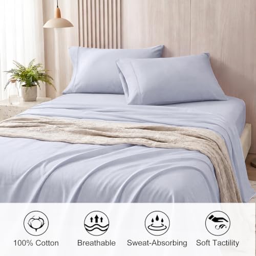 Lirex 2 Pack Pillow Cases,100% Cotton Breathable Pillowcases,20"X 26"