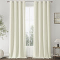 ChrisDowa Ivory Blackout Curtains 108 Inches Long 2 Panels for Bedroom