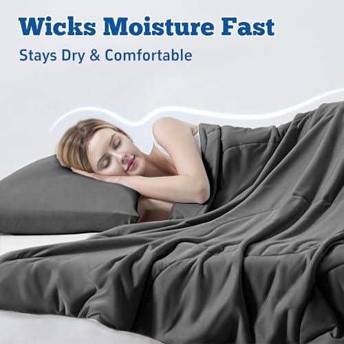 DOWNCOOL Cooling Comforter Queen Size, Blanket with Cooling