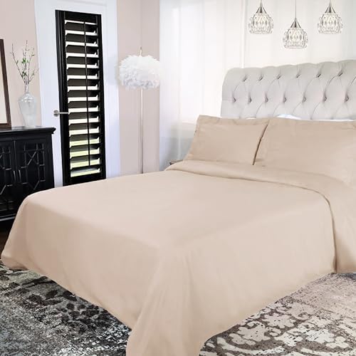 Superior 300 Thread Count Cotton Percale Duvet Cover Set, Cooling