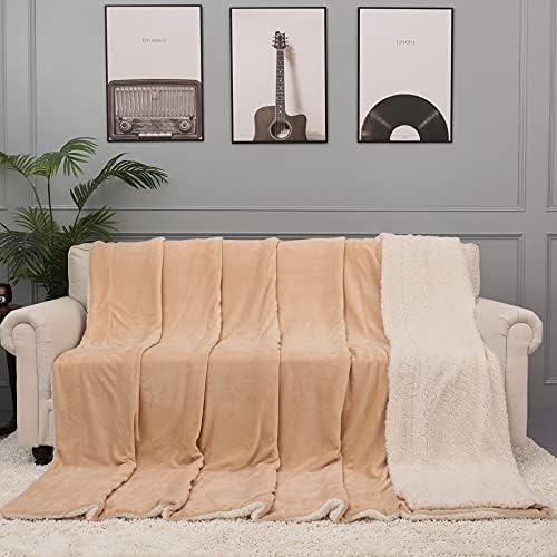 NANPIPER King Size Blanket Warm Sherpa, Soft Fleece Throw for Bed