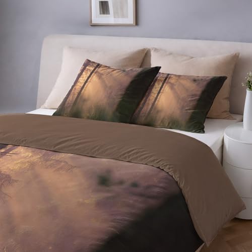 Reversible Duvet Cover Set Microfiber Bedding Set Ethereal Dreamy