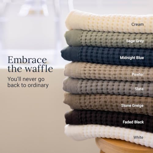 GILDEN TREE Waffle Hand Towels for Bathroom Quick Dry Large Luxury
