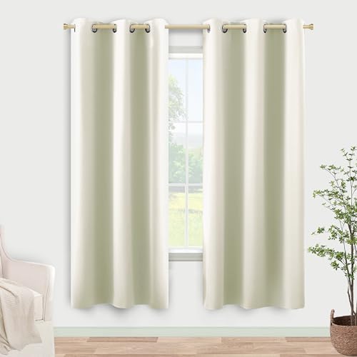 KOUFALL 72 Inch Length Curtain Panels,50% Blackout Room Darkening Boho
