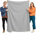 Fleece Blanket Gray Throw Blanket for Couch Sofa Simple Style Soft