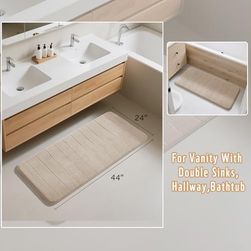 Yimobra 44"x24" Long Bath Mat, Super Soft Memory Foam Bathroom Rug