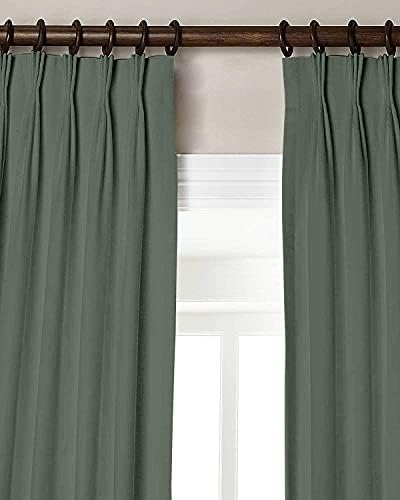 Triple Pinch Pleated Blackout Curtains for Living Room Bedroom Home