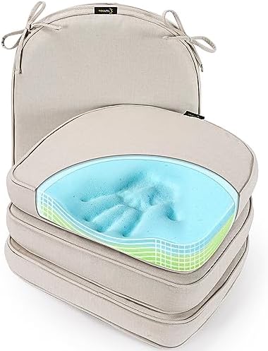 SUNROX Gel Memory Foam Chair Cushions, FadeShield Water