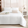 Lady Ann Oversized King Quilt 128x120, White Oversized King Bedspreads