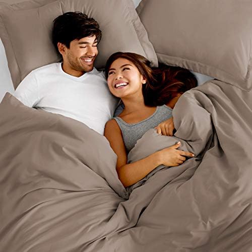 Taupe Queen/Full Size Duvet Cover Set,100% Natural Cotton 600 TC 5