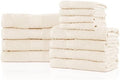 Superior Eco-Friendly 100% Ring-Spun Cotton, 12-Piece Bathroom Towel