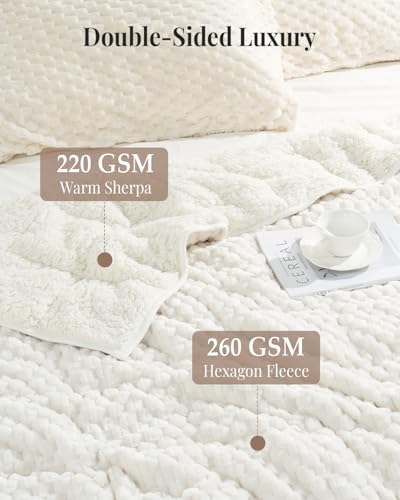 Topblan Weighted Blanket for Adults, 15lbs 60 x 80 Queen Size for Bed