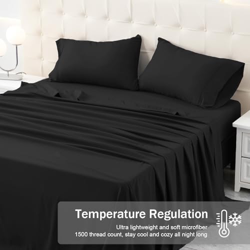 MICORAL King Bed Sheets Set, Soft Breathable Bedding Sheet Set, Sheets