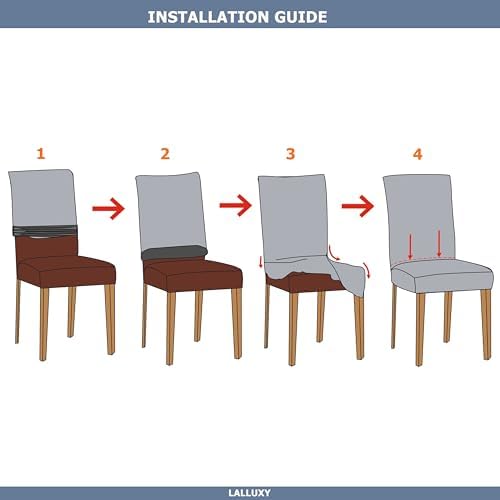 Stretchy Washable Parson Dining Chair Covers/Slipcovers Set of 4