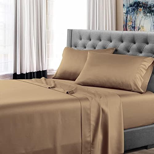 600 Thread Count 100% Egyptian Cotton Full XL Sheets- 4-Piece Premium