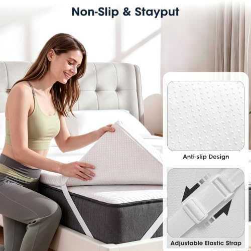 VALUXE 3 Inch Gel Memory Foam Mattress Topper Queen Size High Density