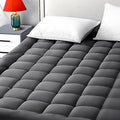 EASELAND Queen Mattress Pad Cotton Pillow Top Mattress Topper Dark