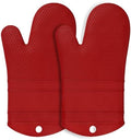 YUTAT Silicone Oven Mitts,Heat Resistant 2PCS Oven Mitts with Soft