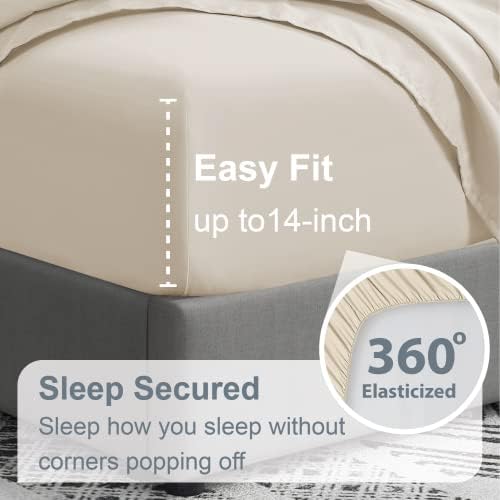 Swift Home Full 6 Piece Sheet Set, Ultra-Soft, Cream