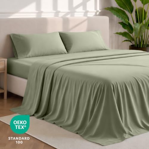 Bare Home Full Sheet Set - 1800 Ultra-Soft (Full, Sage)