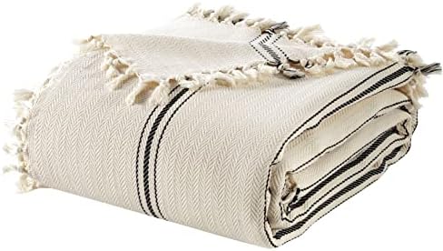 Handmade Undyed Natural Pure Cotton California King Bedspread with