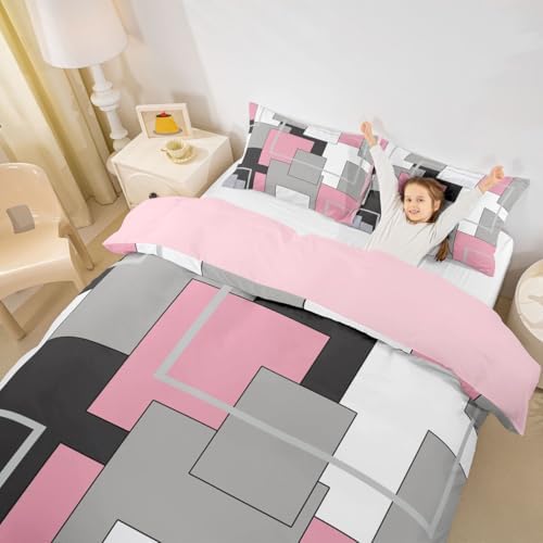 Feelyou Abstract Duvet Cover Queen Size Geometric Comforter Cover for