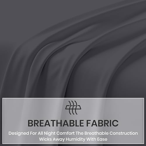 Kotton Culture Egyptian Cotton Sheet Set – Dark Grey, California King