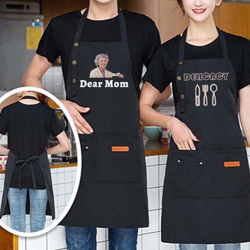 Personalized Custom Apron for Women Men Kitchen Cooking Chef Aprons