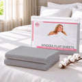 Full Flat Sheet Only, 100% Percale Cotton Sheets, Silver Grey