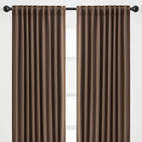 Chanasya Premium 2-Panel Solid Contemporary Room Darkening Curtains
