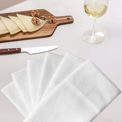 QUILTINA Dish Towels Set, 100% Cotton Waffle Weave Kitchen Towels