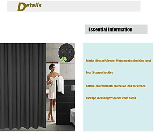 Shower Curtains, 72"x72" Washable Textured Heavy Duty Waterproof